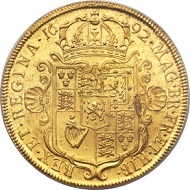 Lot 32301: Great Britain 1692 William & Mary gold