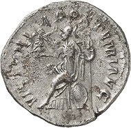 Antoninianus, unknown mint, 263. Rev. VICTORIA POSTVMI AVG Roma seated r., on outstretched right arm Victory. From the forthcoming Jacquier Auction 42 (16.9.2016), Lot 526. Very fine. Estimate: 4,500 euros.