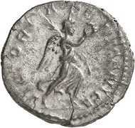 Antoninianus, Cologne, 263. Rev. VICTORI-A GERMANICA Victory r. From the forthcoming Jacquier Auction 42 (16.9.2016), Lot 533. Extremely fine. Estimate: 1,500 euros.