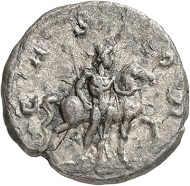 Denarius, Cologne, beginning of 268. Bust of Postumus and head of Hercules l. Rev. CASTOR The dioscur Castor r., holding his horse by its bridle. From the forthcoming Jacquier Auction 42 (16.9.2016), Lot 588. Good very fine. Estimate: 3,000 euros.