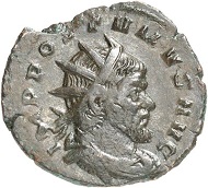 Striking of Aureolus in the name of Postumus in Milan. Antoninianus, 267/8. Rev. VIRTVS A-EQVIT Romulus to the r. From the forthcoming Jacquier Auction 42 (16.9.2016), Lot 613. Good very fine. Estimate: 500 euros.