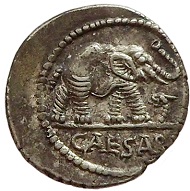 Julius Caesar. Denarius.