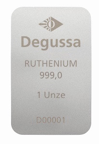 1 oz Degussa iridium and ruthenium bars.