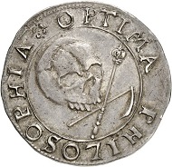 5017 - 1/8 reichstaler 1616, Stettin, on the funeral of his step-mother Anna on April 8. Extremely fine. Ex Dr Heinrich Neumann Collection, Künker Auction 283 (September 29, 2016), lot 5017. Estimate: 1,000 euros.