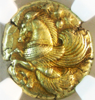 Stater issued by Mysia, Lampsakos, c. 500-450 BC. Photo: Jeff Kahn, courtesy of Solon Numismatics.