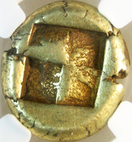 Stater issued by Mysia, Lampsakos, c. 500-450 BC. Photo: Jeff Kahn, courtesy of Solon Numismatics.