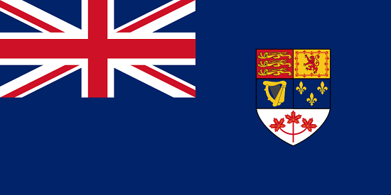 Precursor to the Canadian flag until the year 1965. It not only depicts the red maple leaf, but also the French lily. Source: Iman0613 / https://creativecommons.org/licenses/by-sa/3.0/deed.de.