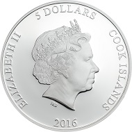 Cook Islands / 5 Dollars / 1 oz .999 Silver / 38.61 mm / Design: Coin Invest Trust / Mintage: 999.