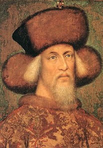 Sigismund of Luxembourg. Artist: Pisanello (c. 1395 - c. 1455). Source: Wikipedia.