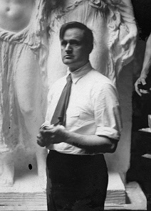 James Earle Fraser. Photograph in his studio, ca. 1920. Source: Wikipedia.