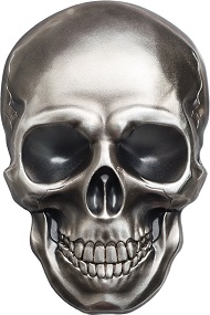Palau / Skull No1 / 5 Dollars / Silver .999 / 1 oz / 38.61 mm / Antique-Finish / Mintage: 1750.