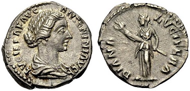 Lot 319: Lucilla (d. 182). Denarius, 164-169. RIC III,274,762. Extremely fine/Good very fine. Estimate: 200 euros.