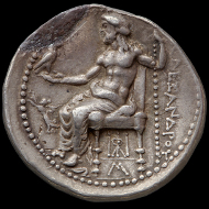 Silver tetradrachm of Alexander III of Macedon from the Babylon mint, probably struck between 327 and 323 BC. Photo: © Ashmolean Museum, University of Oxford.