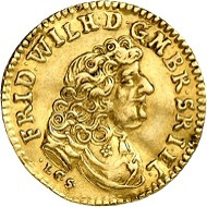 Lot 1017: Brandenburg. Friedrich Wilhelm, 1640-1688. Ducat 1683, LCS, Berlin.
