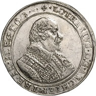 Lot 1583: Trier. Lothar von Metternich, 1599-1623. Reichstaler 1617, Coblenz. Yield from the Vilmar Mines. Extremely rare. Almost extremely fine. Estimate: 12,500 GBP. Hammer price: 17,000 GBP.