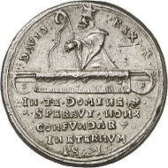 Lot 1596. HRE. Cast silver medal 1533 of Count Nicola III of Zrinski. Minted from silver yielded from the Zrinski mountains. Extremely rare. Very fine, cast of the time. Estimate: 500 GBP. Hammer price: 10,000 GBP.