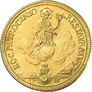 Lot 1608. HRE. Charles VI, 1711-1740. 2 ducats 1725, Prague. Yield from the mines at Eule (Jélové). Extremely rare. Extremely fine. Estimate: 10,000 GBP. Hammer price: 26,000 GBP.