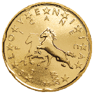 The Slovenian 20 cent coin.