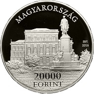 Hungary / HUF 20,000 / Silver .925 / 77.76g / 52.5mm / Design: Mihály Fritz / Mintage: 5,000.