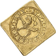 Rudolf II. Double dukatenklippe 1587. Gold trial strike from the dies of the Maley groschen-klippe. Künker 285 (2017), 221. Estimate: 15.000 euros.