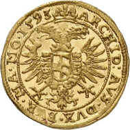 Rudolf II. Ducat 1593, Prague. Künker 285 (2017), 224. Estimate: 4,000 euros.
