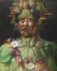 Rudolf II as Vertumnus, oil painting by Giuseppe Arcimboldo. Skokloster Castle.