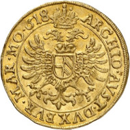 Mathias. Ducat 1618, Prague. Künker 285 (2017), 230. Estimate: 4,000 euros.