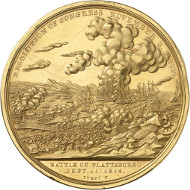 U.S. congressional gold medal for Alexander Macomb. Loubat, Medallic History USA nr. 45, pl. XLVI. Unique, awarded to the recipient by President Madison himself. From Künker Auction 285 (2017), Lot 214. Estimate: 150,000,- euros.