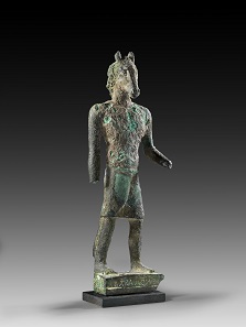 Lot 23: Donkey-headed demon. Ca. 3rd cent. AD. H 27 cm. Hollow bronze cast. From K.M. Collection, Thuringia. Estimate: 3,000,- euros. Hammer price: 46,000,- euros.