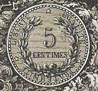 The Sou or 5 Centimes Coin.
