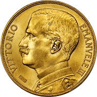 3070: Italy. 100 Lire, 1912-R. PCGS MS-65 Secure Holder. Relized: 25,850 USD.