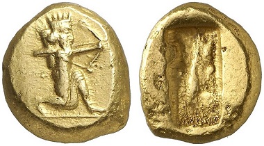 Darius I, 522-486. Daric, c. 500-485. From Gorny & Mosch auction sale 219 (2014), 292.