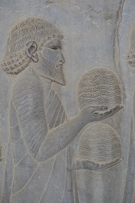 Ionian offering a ball of especially fine-spun wool. Photo: KW.