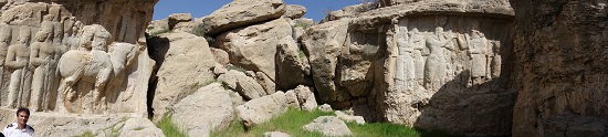 The rock reliefs of Naqsh-e Rajab. Photo: KW.