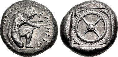 Lot 86: Silver Stater of Eminakos. Among the Finest Known. Estimate: 30,000 USD. Realized: 75,000 USD.