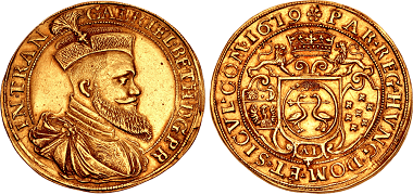 Lot 1400: Impressive Transylvanian Gold 10 Dukát. Estimate: 50,000 USD. Realized: 85,000 USD.