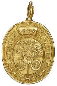 Johann Anton von Eggenberg. Gnadenpfennig 1639. From the Coin Cabinet of the Joanneum Inv.-Nr. MK 43.749. Exhibition catalogue 84. Photo: © UMJ.