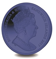 Great Britain / 2 GBP / Blue Titanium / 10g / 36.10mm / Mintage: 7,500.