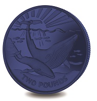 Great Britain / 2 GBP / Blue Titanium / 10g / 36.10mm / Mintage: 7,500.