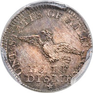 Lot 5563: 1792 H10C Half Disme, MS66 PCGS Secure.