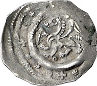 Austria. Pfennig, ca. 1190-1210, Enns. Winged panther. Rv. two dragons. From Künker sale 130 (2007), No 2595.