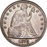 1870-S Seated Dollar, XF40 NGC.