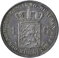 The one guilder 1840, William II - one of the most expensive coins of the Dutch Kingdom. Photo: ©NNC.