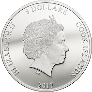 Cook Islands / 5 Dollars / Silver .999 / 1 oz / 38.61 mm / Mintage: 5000.