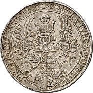Counts of Schlick. 1 ½ talers 1526 on the death of Stephan von Schlick in the Battle of Mohacs. Legend (in translation): In the year of our Lord 1526 at the age of 40 he suffered death while fighting for his country against the Turks. From Künker sale 289 (March 14, 2017), No 1534.