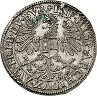 Ferdinand I. Reichstaler, posthumous striking from 1573/1576 Hall. From Künker sale 292 (March 16, 2017), No 5949.