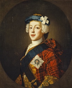 Image of Bonnie Prince Charles in Scottish gard, painted by the Scottish Painter William Mosman around 1750. Scottish National Gallery.