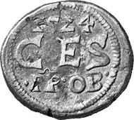 Siege money from Pavia. Testone 1524, minted under Antonio De Leyva. CES / PP / OB, above year. Maillet 360, 2; pl. XCIII, Pavie 2. From a German private collection.