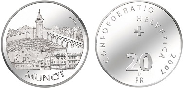 Switzerland. Commemorative coin 2007. Photo: Swissmint.