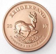 A 2017 1 ounce gold Krugerrand. © Rand Refinery.